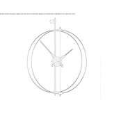 Wall-mounted walnut clock Nuvolera