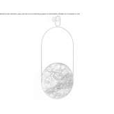 Dark Emperador marble clock for wall mounting Loveland