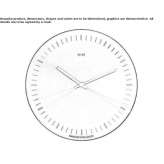 Brushed steel wall clock Ancroft