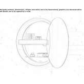 Round bathroom mirror with shelf Alvesta