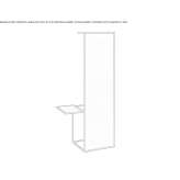Freestanding mirror with shelf Vedelago