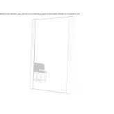 A standing mirror in a rectangular frame Zwota