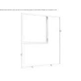Rectangular mirror made of chrome-plated steel, mounted on the wall Neila