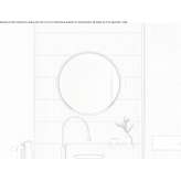 OLED aluminum mirror in a round aluminum frame Nazarje