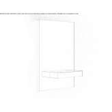 Rectangular wall mirror with cabinet Visegrad