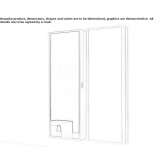 Aluminiowa szafka ścienna z lustrzanymi drzwiami Mborje