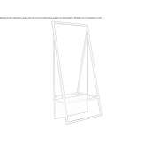 Freestanding rectangular mirror Murmashi
