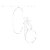 Oval, chrome-plated mirror, standing on a countertop Cocoa