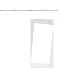 Rectangular wall mirror in walnut color, mounted on the wall Camerino