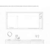 Wooden mirror mounted on the wall in a frame Helmond