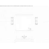 Rectangular wall mirror with shelf Corry