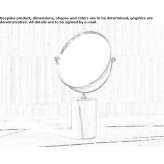 Double-sided round mirror made of Pietra Gray marble Mulege