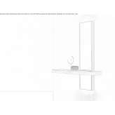 Rectangular mirror for the hall with a shelf Uetze