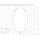 Oval wall mirror in a modern style Yura
