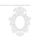 Oval mirror in a silver leaf-shaped frame Massemen