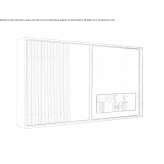 Rectangular mirror with a cabinet Bjoerkoe