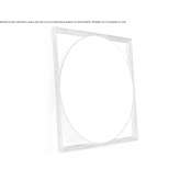 Free-standing round mirror with a wooden frame Acos