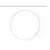 Round, leather mirror mounted on the wall Whimple