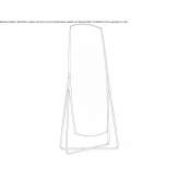 Tiltable free-standing mirror Tupataro