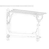 Tilting metal mirror with shelf Gambara