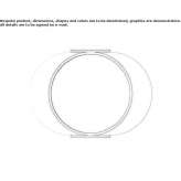 Oval wall-mounted bathroom mirror Diou