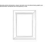 Rectangular mirror mounted on the wall in a frame Flisa