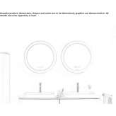 Round set of wall mirrors with integrated lighting Aksdal