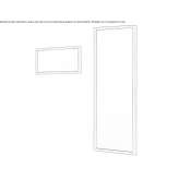 Rectangular mirror mounted on the wall in a frame Huenxe
