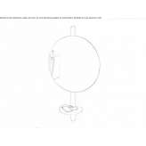 Round solid wood mirror with shelf Limpio