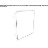 Ceramic mirror mounted on the wall in a rectangular frame Cinqueux