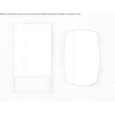 A mirror hanging in a rectangular frame Justvik