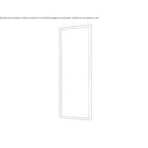 Lustro aluminiowe montowane na ścianie w prostokątnej ramie Chilton