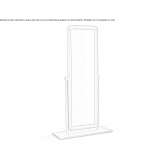 Tiltable, free-standing rectangular mirror Gragnano