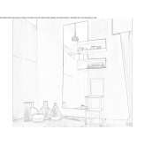 Rectangular wall mirror with shelf Lopare