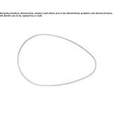 Metal mirror mounted on the wall in an oval frame Beremend