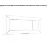 Rectangular mirror with integrated lighting Tauria