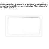 Prostokątne lustro łazienkowe montowane na ścianie Edsbyn