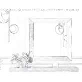 Square wall mirror in a frame Canales