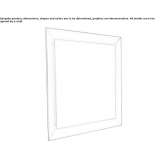 Free-standing metal mirror in a modern frame, mounted on the wall Mirabel