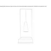 Rectangular oak bedside table mounted on the wall with built-in lighting Zybiny