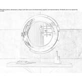 Round wall-mounted mirror in a frame Agnone