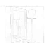 A standing mirror in a rectangular frame Gragnano