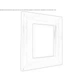 Wooden mirror mounted on the wall in a frame Sukosd