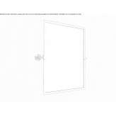 Rectangular, tiltable mirror, mounted on the wall Kilo