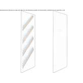 Rectangular mirror with integrated lighting Langholm