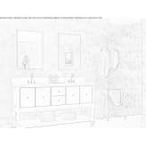 Rectangular wall mirror with integrated lighting Pleszew