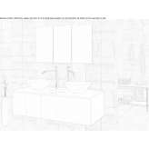 Wall mirror with cabinet and integrated lighting Hoevenen