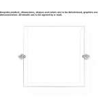 Square bathroom mirror mounted on the wall Illats