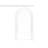 Freestanding mirror in an oak frame Lariano