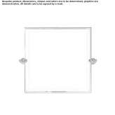 Square bathroom mirror mounted on the wall Illats
